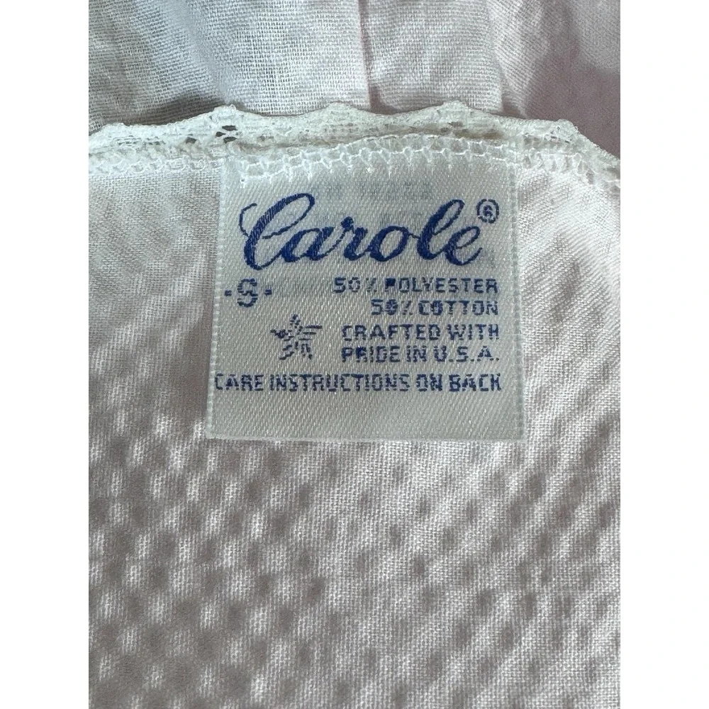 Vtg Carole Pink Seersucker Nightgown Housecoat Set Sz‎ S USA Pocket Cottagecore